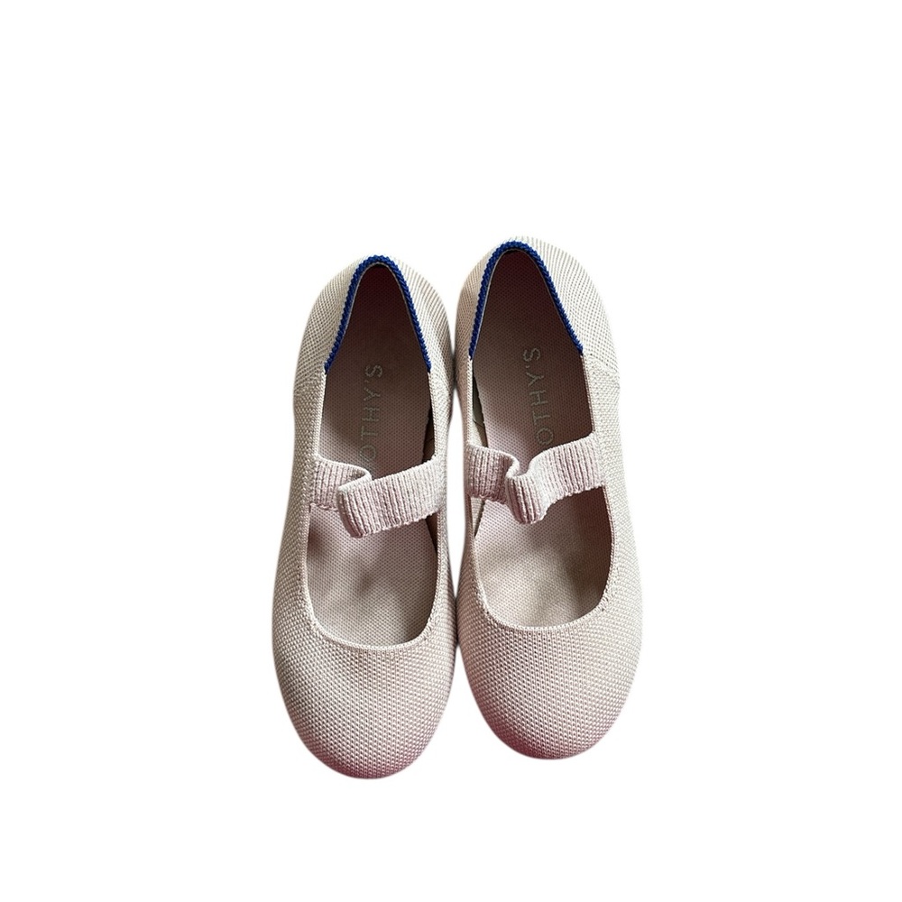 Rothy's Light Pink Knit Mary Jane Flats